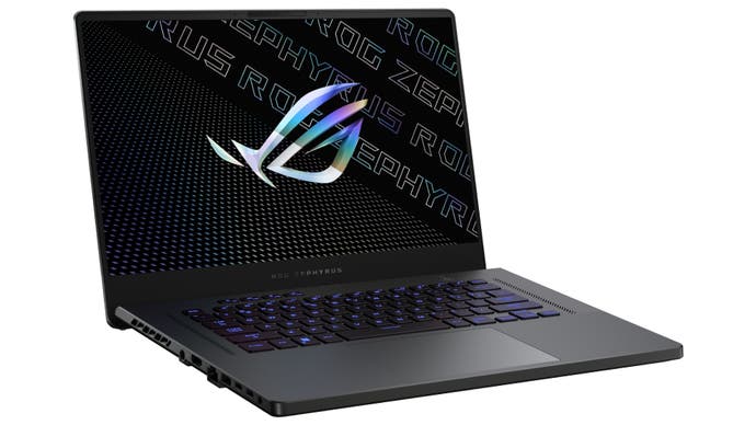 The 2022 Nvidia 3060 model of the ASUS ROG Zephyrus G15 gaming laptop.