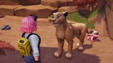 disney dreamlight valley character speaking to nala in sunlit plateau